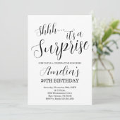 白黒サプライズ誕生日パーティー 招待状 (スタンド正面)