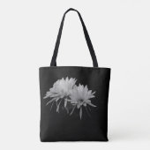 白黒サボテン開花 トートバッグ (裏面)