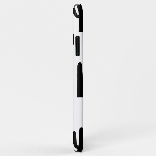 白黒サボテン。サッモダンチ模様 Case-Mate iPhoneケース (裏面/右)