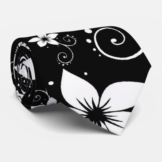 白黒サマートロピックスメンズファッションネクタイ ネクタイ (ロール)