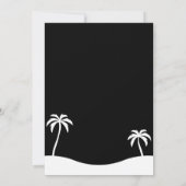 白黒サマーモダンビーチパーティースウィート16 招待状 (裏面)