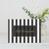 白黒サロンストライプギフト証明書 (スタンド正面)