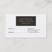 白黒サロンストライプ紹介カード 紹介カード (裏面)