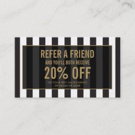 白黒サロンストライプ紹介カード 紹介カード