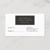 白黒サロンストライプ紹介カード 紹介カード (裏面)