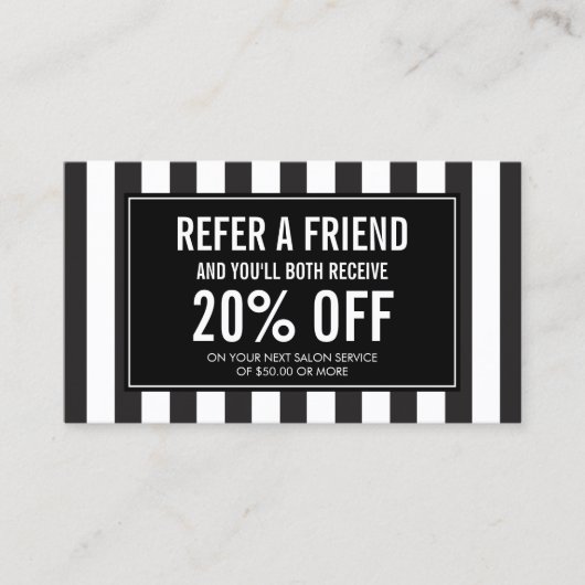 白黒サロンストライプ紹介カードII 紹介カード (正面)