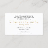 白黒サロンストライプIIIクーポンカード 割引カード (裏面)