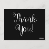 白黒サンキューカード ポストカード (裏面)