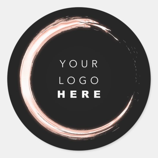 白黒サンキューロゴバラミニマリズム ラウンドシール (正面)