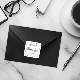 白黒サンキュー結婚ズ スクエアシール