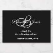 白黒サンキュー結婚ズ リキュールボトルラベル (シングルラベル)