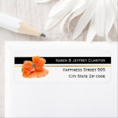 白黒サンゴモダン結婚ケシ ラベル (インサイチュ)