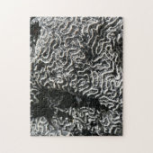 白黒サンゴI抽象芸術自然写真 ジグソーパズル (縦)