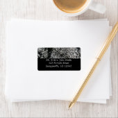 白黒サンゴI抽象芸術自然写真 ラベル (インサイチュ)