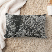 白黒サンゴI抽象芸術自然写真 ランバークッション (ブランケット)