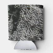 白黒サンゴI抽象芸術自然写真 缶クーラー (裏面)