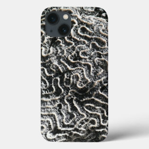 白黒サンゴI抽象芸術自然写真 iPhone 13ケース