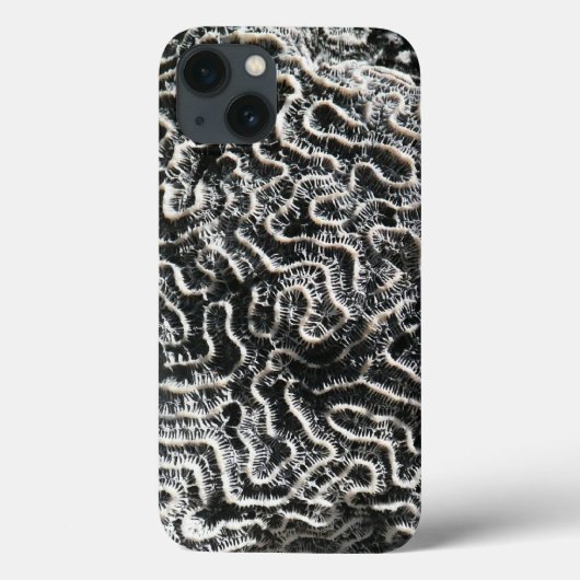 白黒サンゴI抽象芸術自然写真 Case-Mate iPhoneケース (裏面)