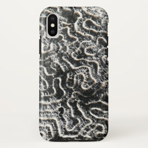 白黒サンゴI抽象芸術自然写真 iPhone X ケース