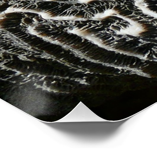 白黒サンゴII抽象芸術自然写真 ポスター (コーナー)