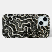 白黒サンゴII抽象芸術自然写真 Case-Mate iPhoneケース (裏面 (横))