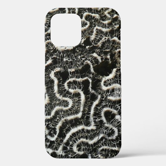 白黒サンゴII抽象芸術自然写真 Case-Mate iPhoneケース (裏面)