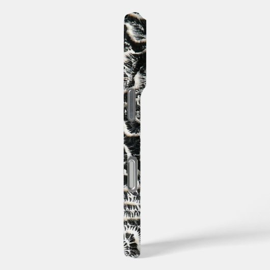 白黒サンゴII抽象芸術自然写真 Case-Mate iPhoneケース (裏面 / 右)