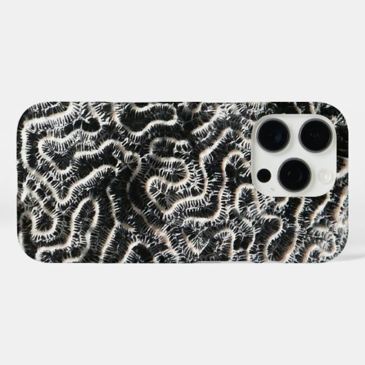 白黒サンゴII抽象芸術自然写真 Case-Mate iPhoneケース (裏面 (横))