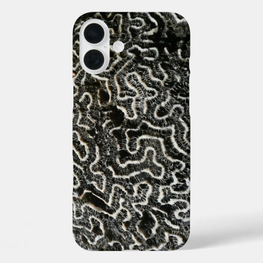 白黒サンゴII抽象芸術自然写真 Case-Mate iPhoneケース (裏面)