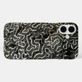 白黒サンゴII抽象芸術自然写真 Case-Mate iPhoneケース (裏面 (横))