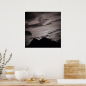 白黒サンセットポスター ポスター (キッチン)