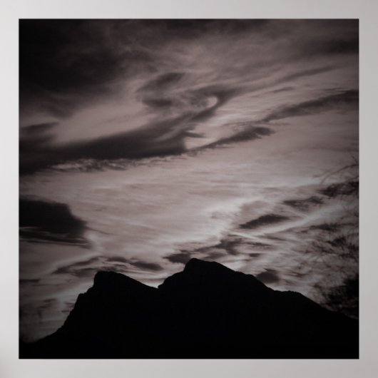 白黒サンセットポスター ポスター (正面)