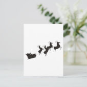 白黒サンタと彼のそり シーズンポストカード (スタンド正面)