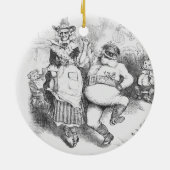 白黒サンタクロースいけなセラミックorname セラミックオーナメント (裏面)