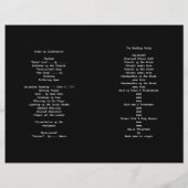 白黒サンドドルズ折り結婚式 プログラム (裏面)