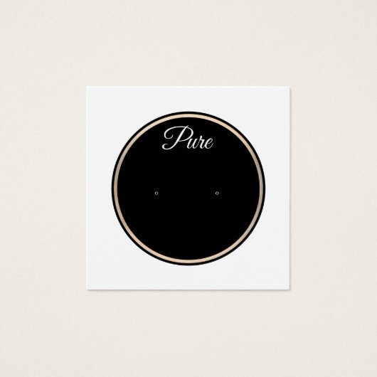 白黒サークルスタッドイヤリング表示ホルダー (正面)