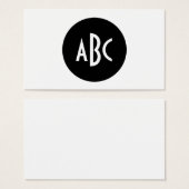 白黒サークルモノグラム名刺 (正面&裏面)