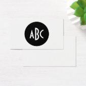 白黒サークルモノグラム名刺 (デスク)