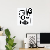 白黒サーケルトーク ポスター (ホームオフィス)