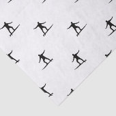 白黒サーフィンモチーフのグラフィックプリント 薄葉紙 (詳細)