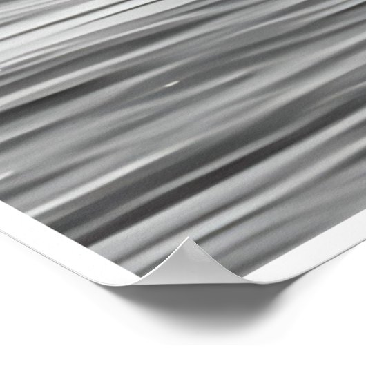 白黒サーフ – ミニマリスト海 ポスター (角)