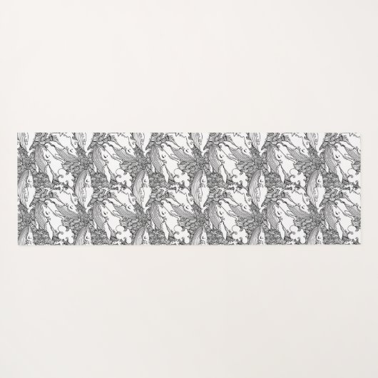 白黒ザトウクジラ ヨガマット (裏面(横))