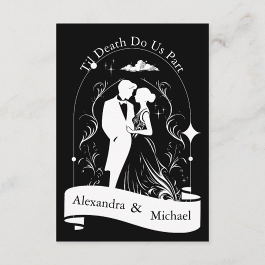 白黒ザラバーズタロットカー結婚ド エンクロージャーカード (裏面)