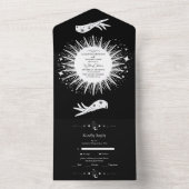 白黒ザラバーズタロットカー結婚ド オールインワン招待状 (内側)