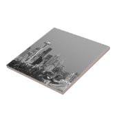 白黒シアトルの街並み タイル (側面)