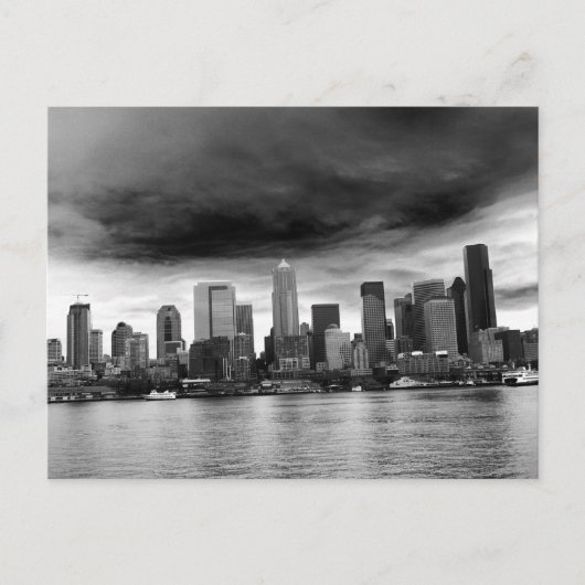 白黒シアトル ポストカード (正面)