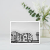 白黒シアトルPikesプレイスフォトポストカード ポストカード (スタンド正面)