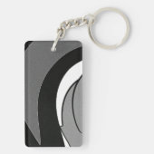 白黒シェイプアート キーホルダー (裏面)