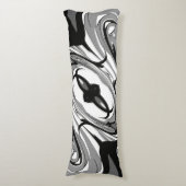 白黒シェイプアート ボディピロー (正面縦)