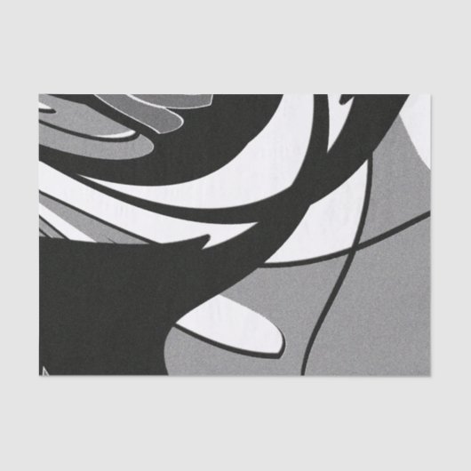 白黒シェイプアート 薄葉紙 (正面)